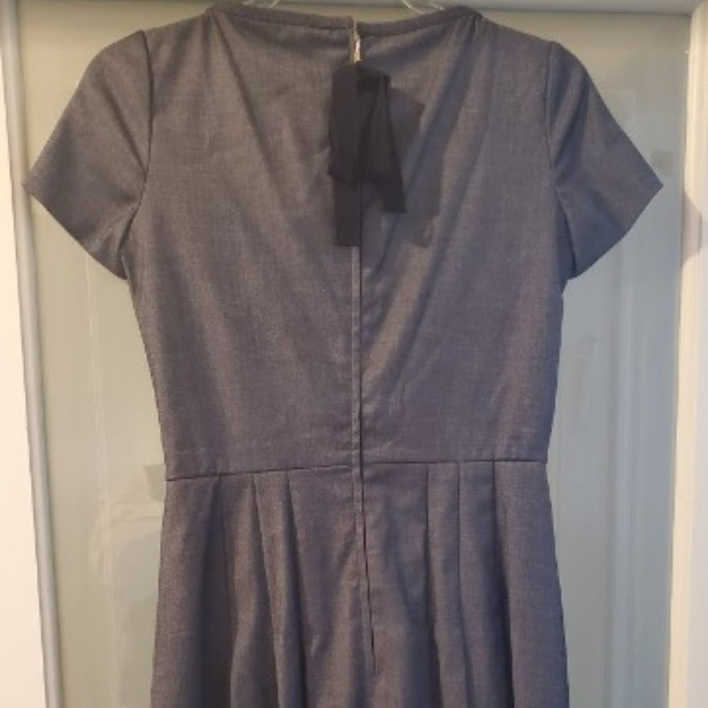 Denim Red Valentino dress with bow in the back.